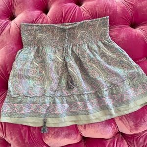 Calypso 100% silk summer skirt size S